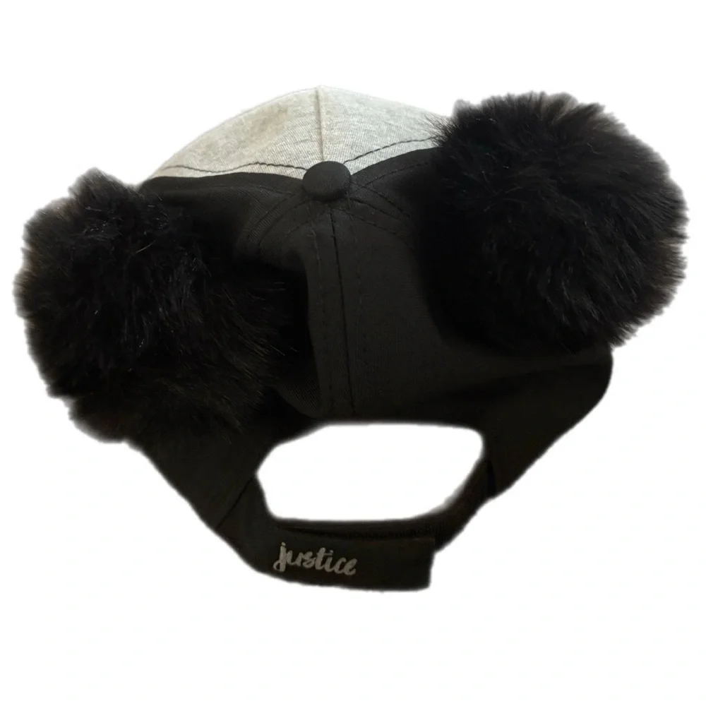 Justice V-Emblem Kids Black and Gray Cap‎